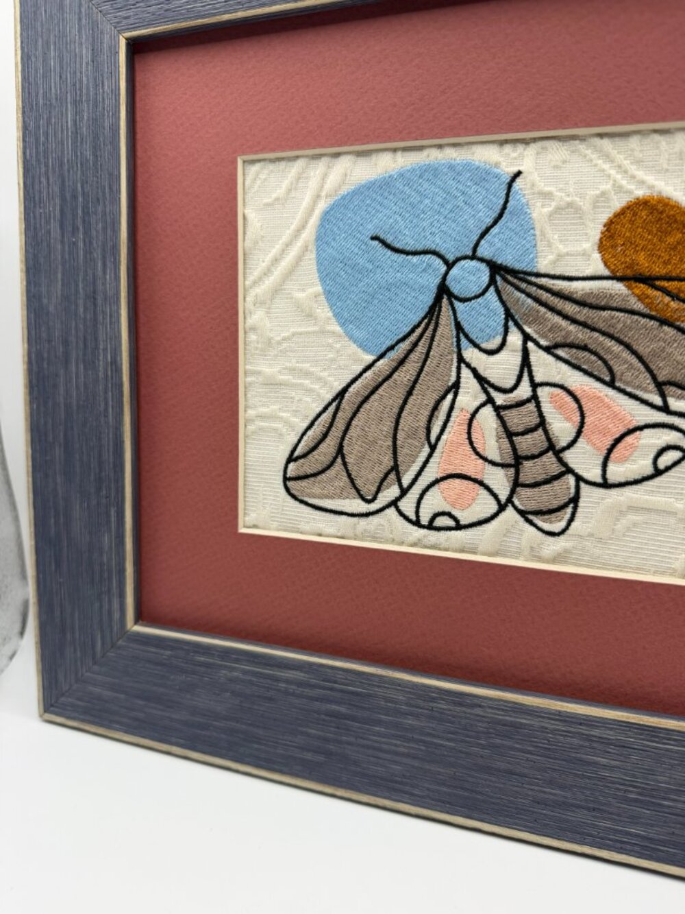 Homemade Insect Embroidery Art 8X10 - Picture 6 of 7